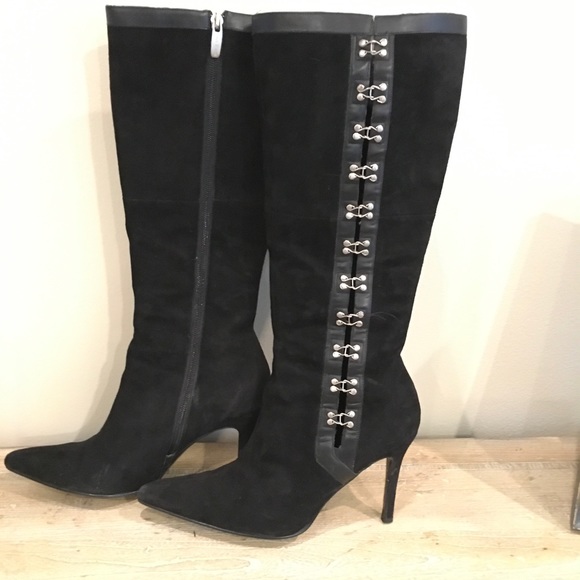 Colin Stuart Black Suede Boots - Picture 3 of 6